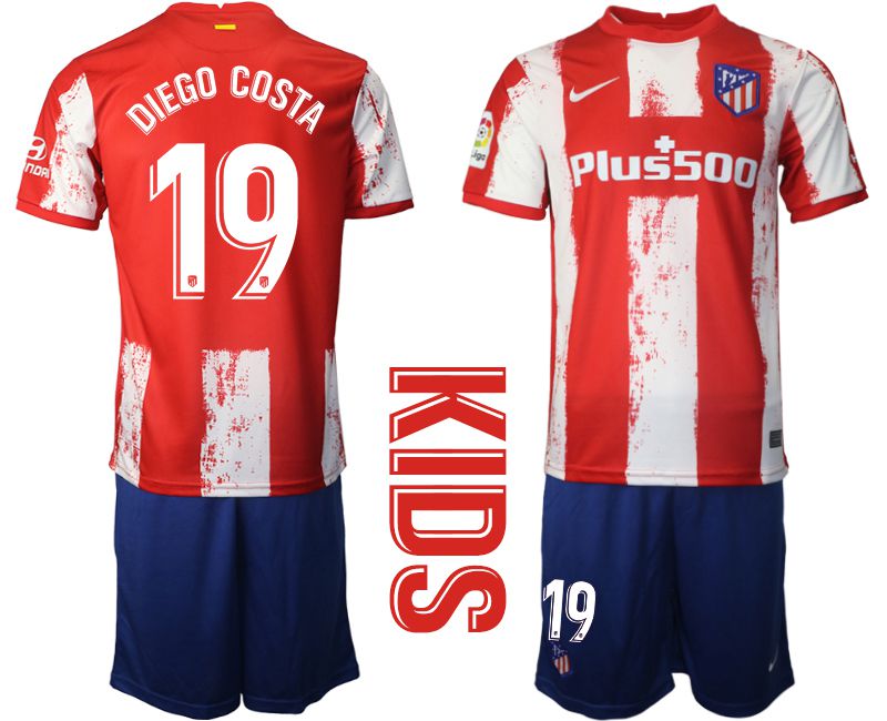 Youth 2021-2022 Club Atletico Madrid home red #19 Nike Soccer Jersey
